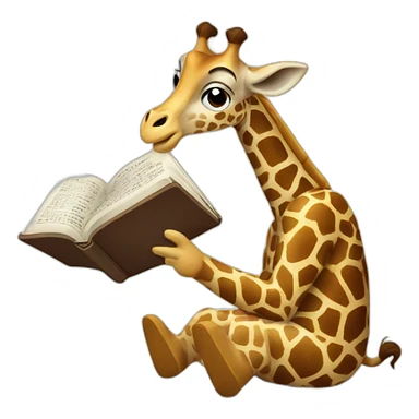 Giraffe Reading Bible sticker