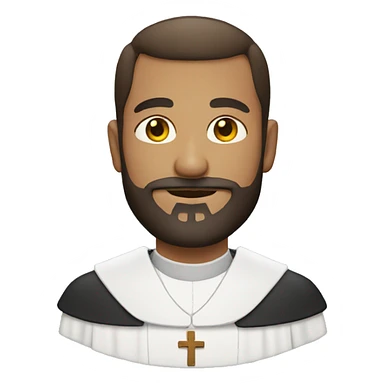 priest with beard sticker