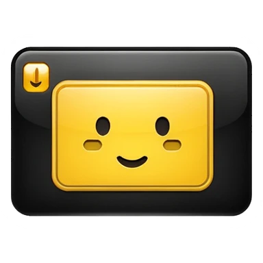 a sleek black yellow card sticker