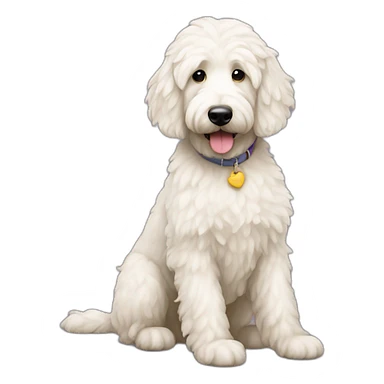 White golden doodle sticker