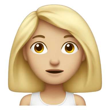 Tired blonde girl  sticker