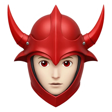 mystic knight with full face helmet and has he has red eldricth powers sticker