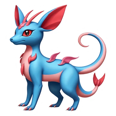 Salandit-Salamence-Sylveon-Umbreon-fusion-Pokémon-hybrid-creature  sticker