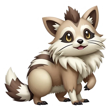 zigzagoon-linoone-furret-Fakémon-hybrid-creature (full body)  sticker