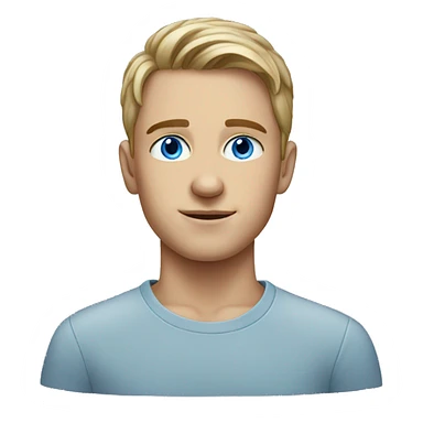 portrait of a young man with blue eyes sticker