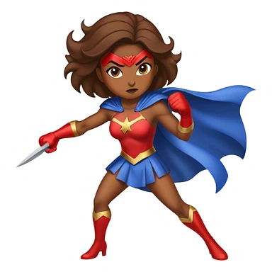 Superheroina luchando contra la mierda sticker