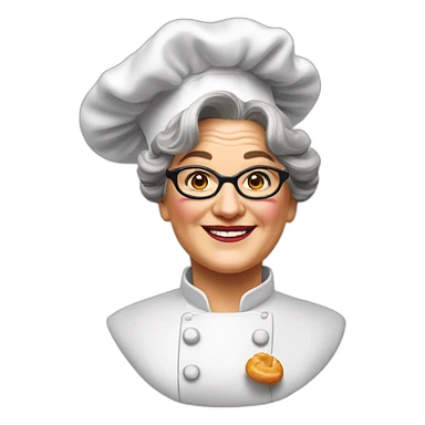 Mrs doubtfire chef hat food sticker