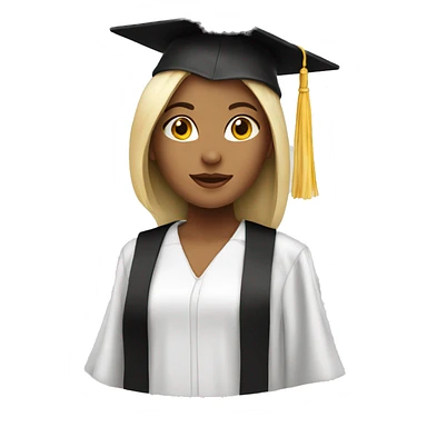 Girl graduation in white sticker