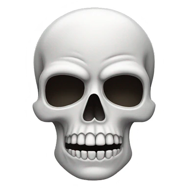 Skull emoji with mustache  sticker