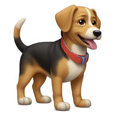 Perro subido a un patín  sticker