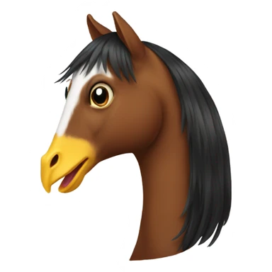 Duck horse sticker