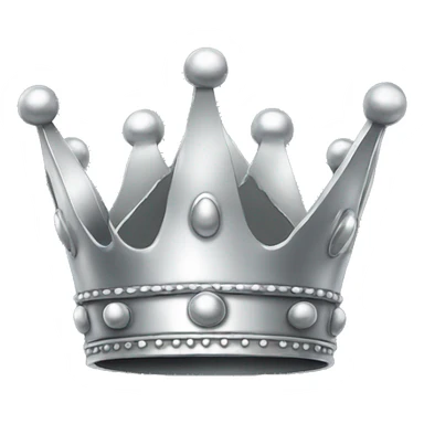 silver little crown sticker