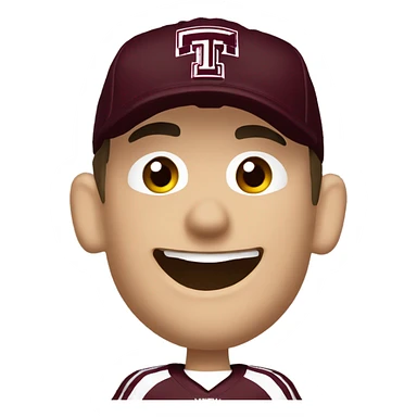 Johnny manziel in a Texas a&m maroon uniform holding up one thumb  sticker