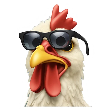 Chicken with Jordan shoes and sun glasses sticker