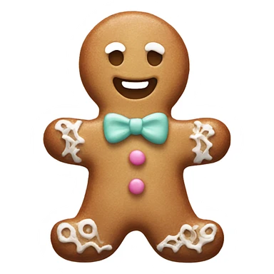 Pastel gingerbread man sticker