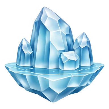 A 3D iceberg in Apple Memoji style
 sticker