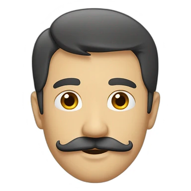 Retraité homme fort moustache sans cheveux sticker