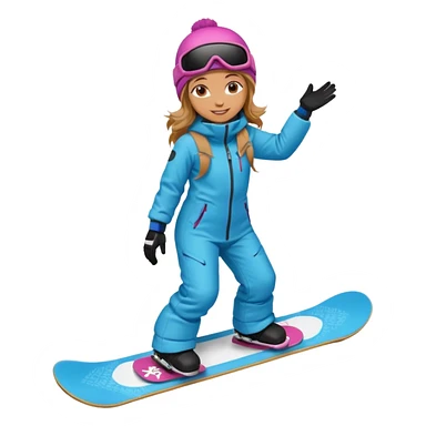 Girl snowboarder person sticker