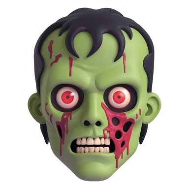 zombie man face sticker