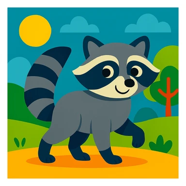Raccoon sticker