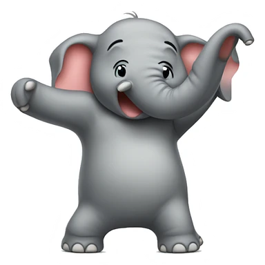 Elephant dabbing sticker