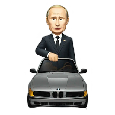 putin on bmw sticker