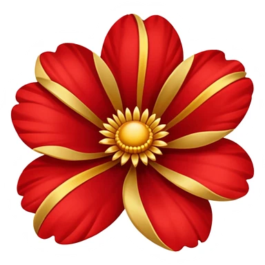 Red gold flover sticker