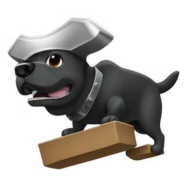 Anvil with dog jumping  sticker