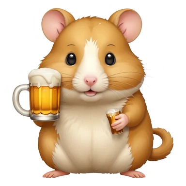 Beer hamster  sticker