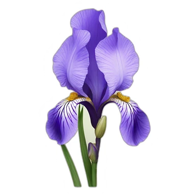 iris flora in anemone sticker