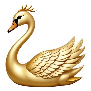 Golden swan sticker