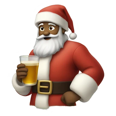 Santa drinking sticker