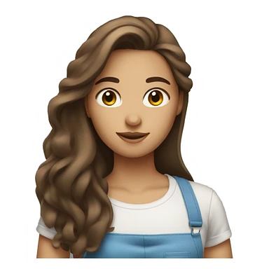 Girl with long brown hair cleaning sticker