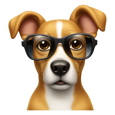 Dog with sun glasses sticker