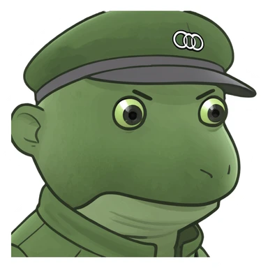 White guy wearing an Audi hat sticker