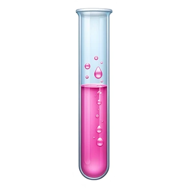 pink liquid in test tube simple bubbling sticker
