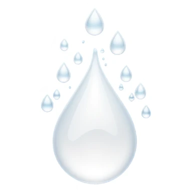 multiple White liquid droplets shooting sideways sticker