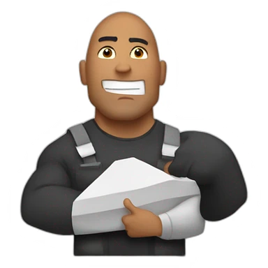 The rock holding up a stop sign sticker