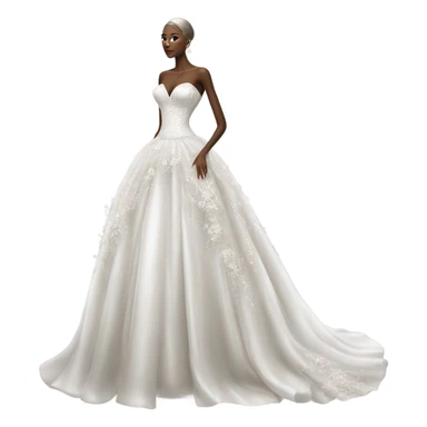 Hyper Realistic detailed high fashion Wedding dress displays sticker
