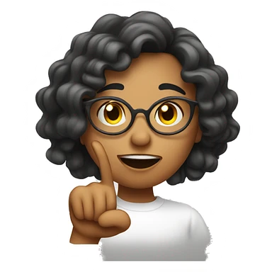 sassy face with finger waving sticker