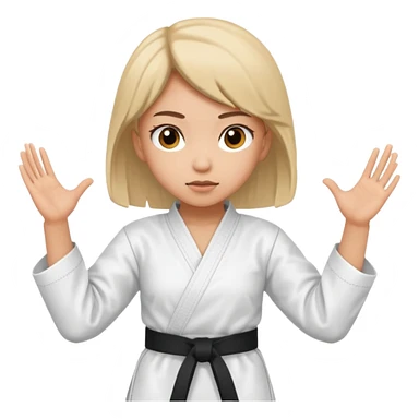 A girl in karate dress sticker
