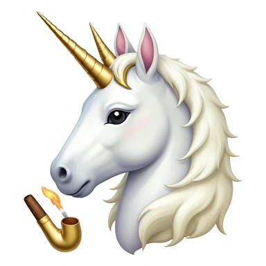 Unicorn smoking cigar sticker