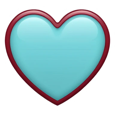I need a heart with teal, maroon, and light blue in it. Can the maroon be a strip in the middle? sticker