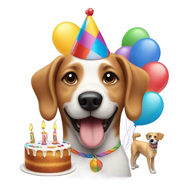 Dog birthday sticker