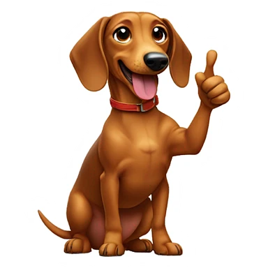 Dachshund thumbs up sticker