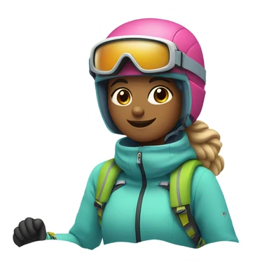 Girls Skiing sticker