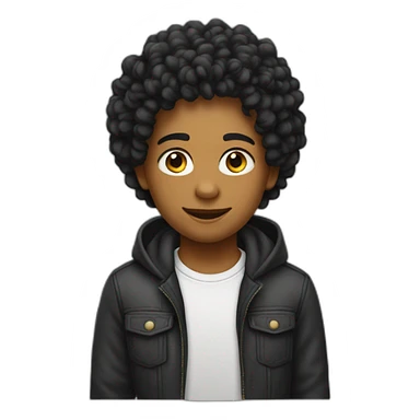 Adolescent-cheveux-bouclés-noirs sticker