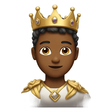 Strong boy with crown sticker