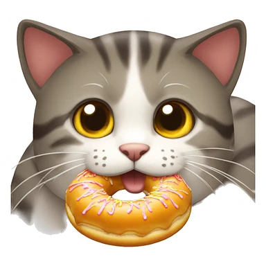 Gato comendo rosquinha sticker