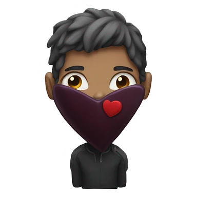 dark read heart sticker